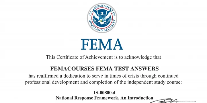 FEMA IS 800.D ANSWERS