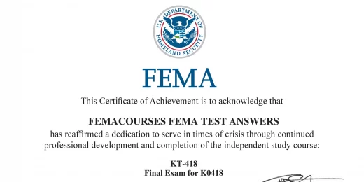 FEMA IS E0418 ANSWERS